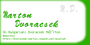 marton dvoracsek business card